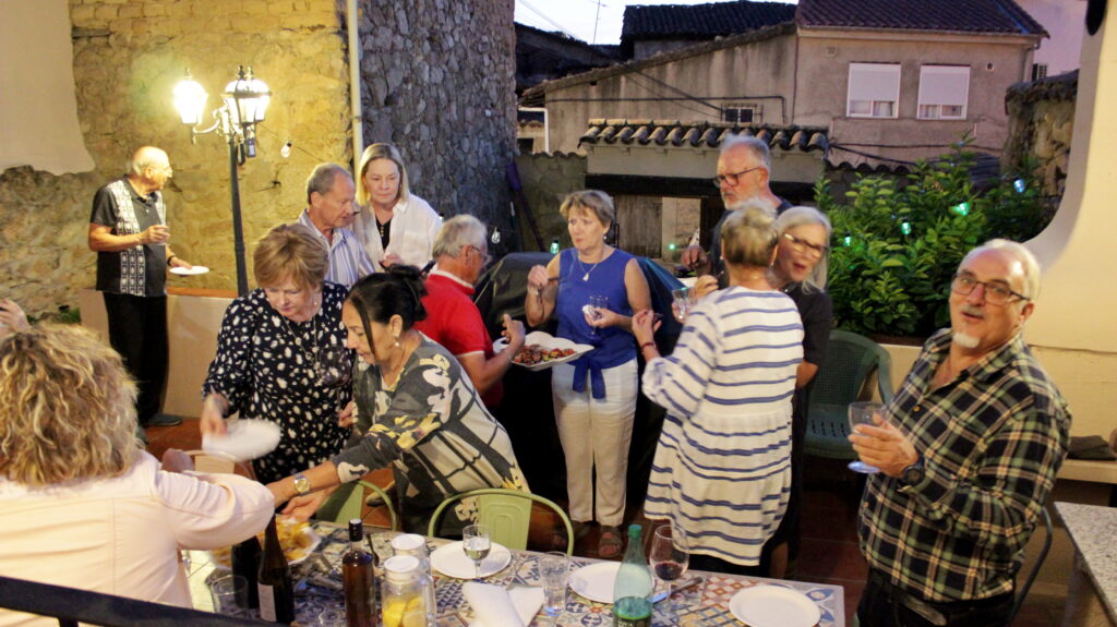 Group of people enjoying outdoor gathering